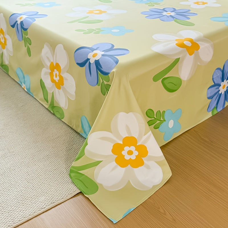 1pc Bed Sheet - Brushed Soft Smooth Bedspread Suitable for Single\u002FDouble Beds, Floral Pattern, Machine Washable Comforter Cover (No Pillowcase Included) - Cozy Bedding for s &