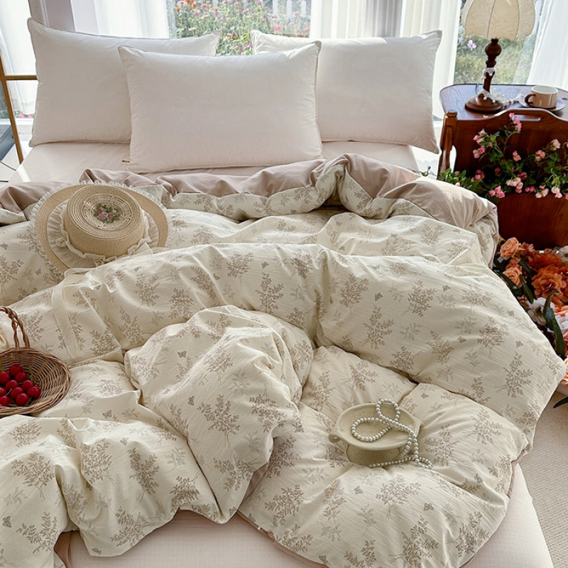 1pc of Skin-Friendly Printed Duvet Cover for Dormitory Single Beds, Floral Duvet Cover for Home Bedrooms, a Protective Cover for a Quilt, 1 Duvet Cover