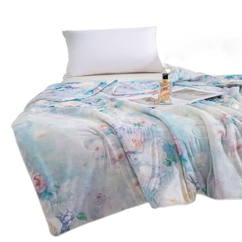 1pc Super Soft Easy Style Thin Quilt | Versatile for Single and Double Beds, All-Season Use, Machine Washable, Small Fresh Quilting Technology, Polyester and Elastane Blend