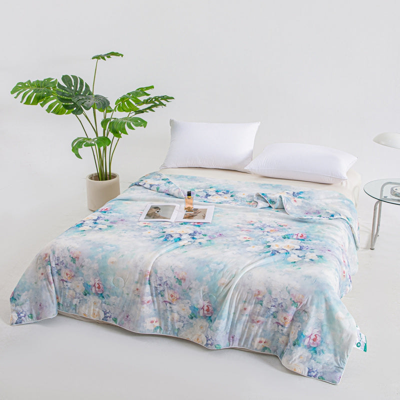 1pc Super Soft Easy Style Thin Quilt | Versatile for Single and Double Beds, All-Season Use, Machine Washable, Small Fresh Quilting Technology, Polyester and Elastane Blend