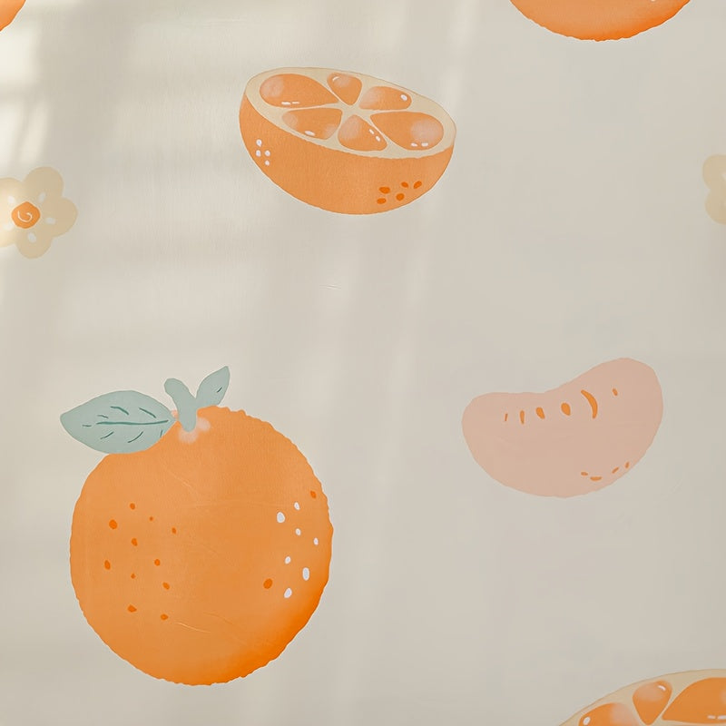 1pc Vibrant Fruit Orange Printed Bed Sheet (Excluding Pillow Core And Pillowcase)