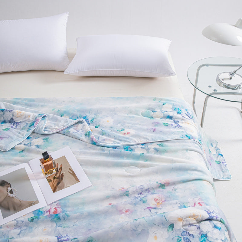 1pc Super Soft Easy Style Thin Quilt | Versatile for Single and Double Beds, All-Season Use, Machine Washable, Small Fresh Quilting Technology, Polyester and Elastane Blend