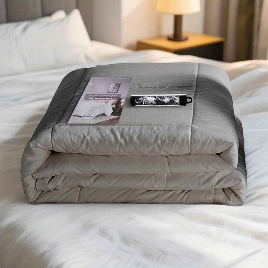 This Quilt for a Double Bed Features a Quilting Technique Suitable for All Seasons. It Is Soft, Fluffy, And Lightweight, Measuring 229×229 Cm (90×90 In) And Weighing 1350G. It Is Machine Washable And Comes with Corner Ties for Easy Installation